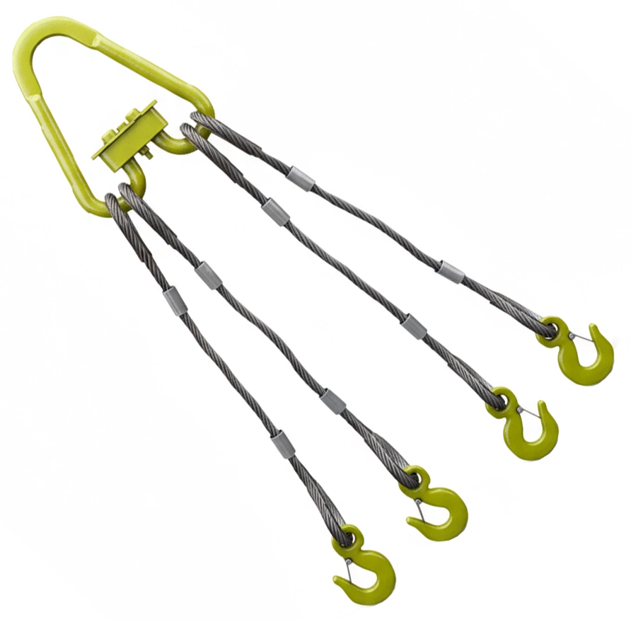 Строп канатный четырехветвевой 4СК-6.3т 3.5м (опрессовка)